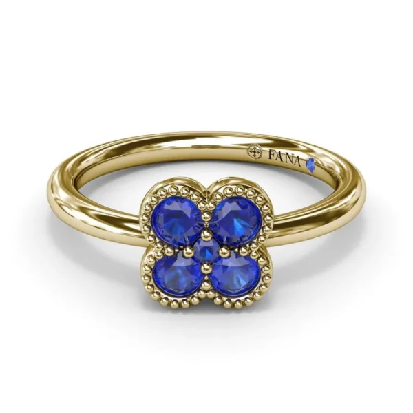 Best Fana Magnolia Milgrain Sapphire Ring