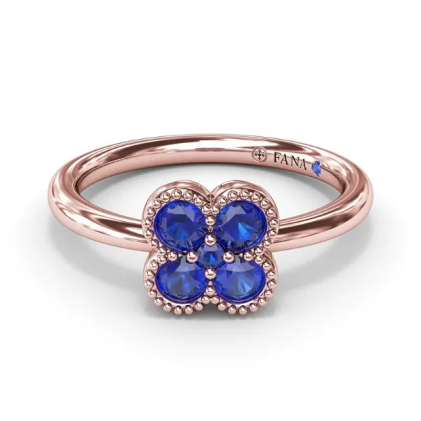 Best Fana Magnolia Milgrain Sapphire Ring