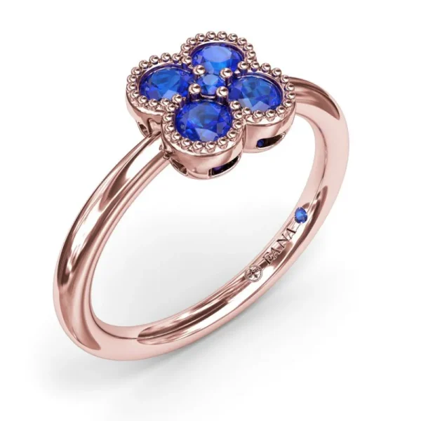 Best Fana Magnolia Milgrain Sapphire Ring