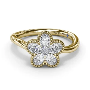 New Fana Magnolia Wave Diamond Ring