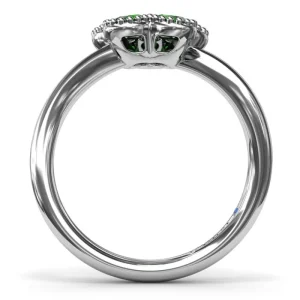 New Fana Magnolia Wave Emerald Ring