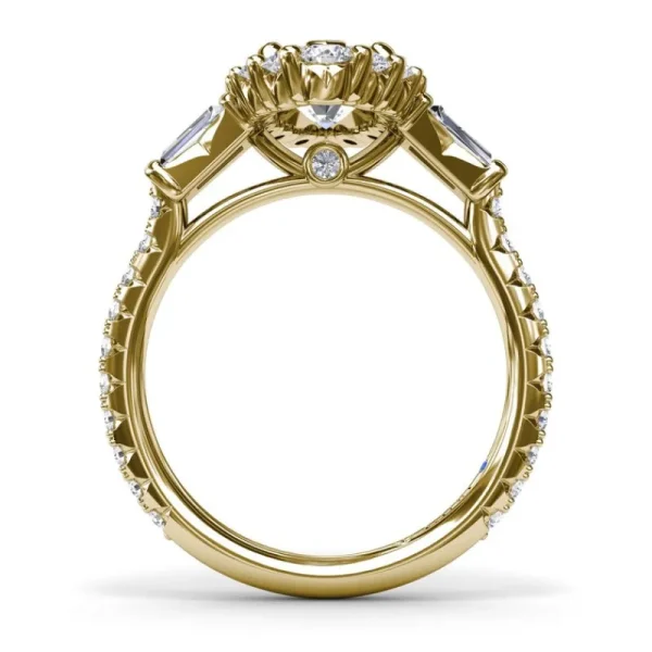 Outlet Fana Marquise Baguette Diamond Engagement Ring