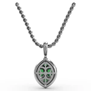 Best Fana Marquise Emerald and Diamond Pendant