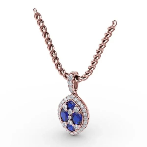 Sale Fana Marquise Sapphire and Diamond Pendant