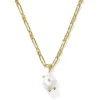 Outlet Kendra Scott Melody Gold Small Long Pendant Necklace in Freshwater Cultured Pearl