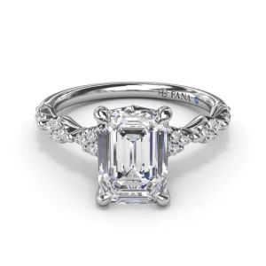 New Fana Modern Vintage Diamond Engagement Ring
