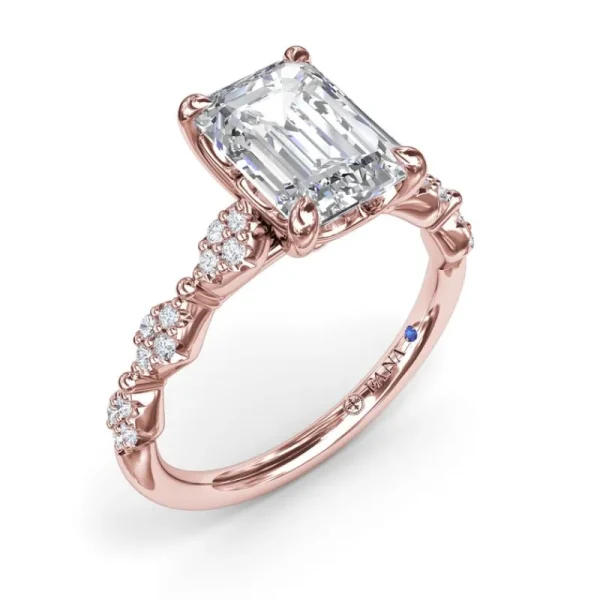 New Fana Modern Vintage Diamond Engagement Ring