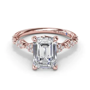 New Fana Modern Vintage Diamond Engagement Ring