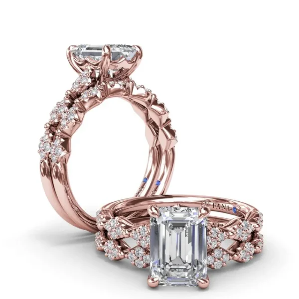 New Fana Modern Vintage Diamond Engagement Ring