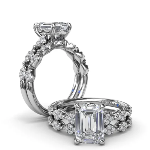 New Fana Modern Vintage Diamond Engagement Ring