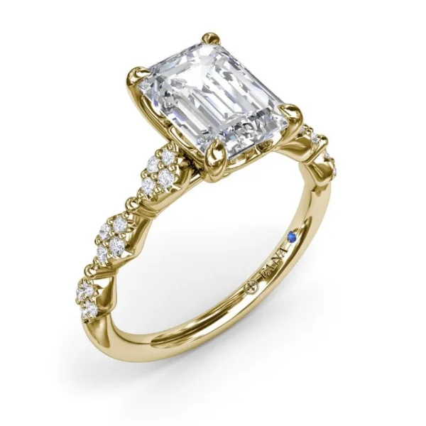 New Fana Modern Vintage Diamond Engagement Ring