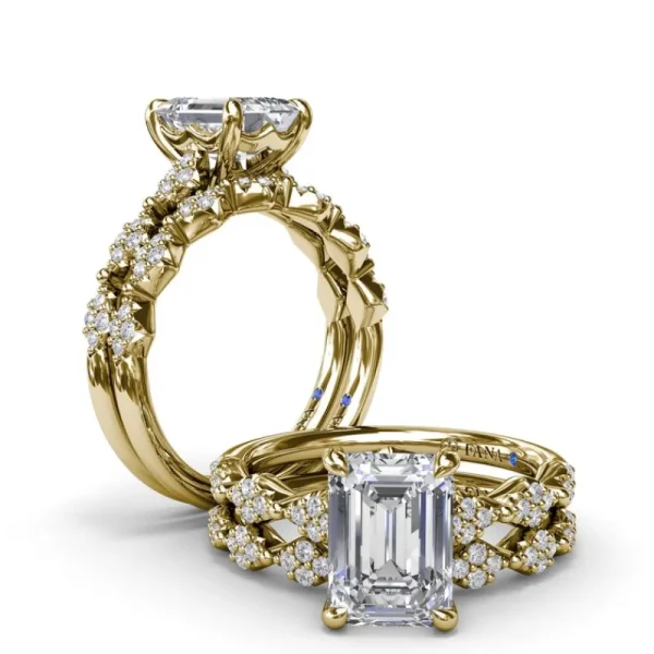New Fana Modern Vintage Diamond Engagement Ring