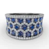 Clearance Fana Motif Sapphire and Diamond Ring