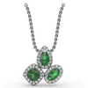 Hot Fana Never Dull Your Shine Emerald and Diamond Pendant