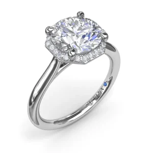 Discount Fana Octagon Halo Diamond Engagement Ring