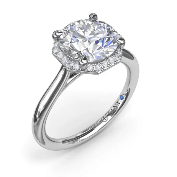 Discount Fana Octagon Halo Diamond Engagement Ring