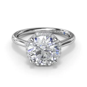 Discount Fana Octagon Halo Diamond Engagement Ring
