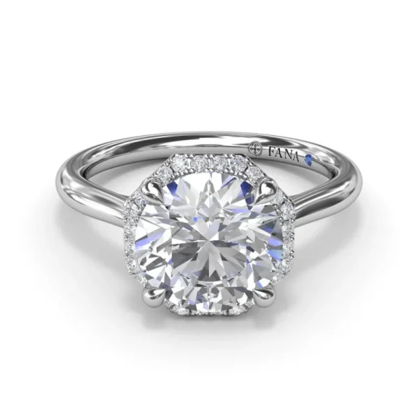 Discount Fana Octagon Halo Diamond Engagement Ring