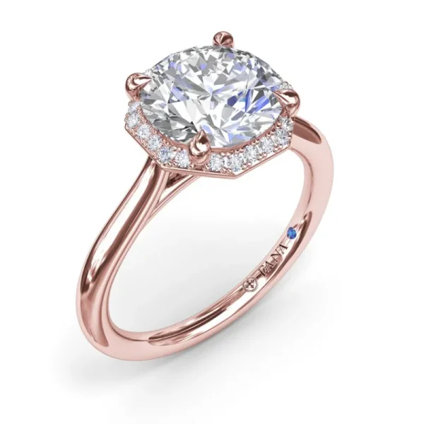Discount Fana Octagon Halo Diamond Engagement Ring