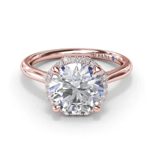 Discount Fana Octagon Halo Diamond Engagement Ring