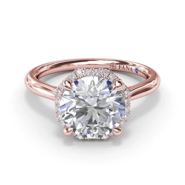 Discount Fana Octagon Halo Diamond Engagement Ring