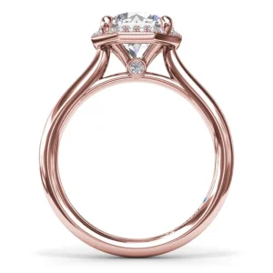 Discount Fana Octagon Halo Diamond Engagement Ring