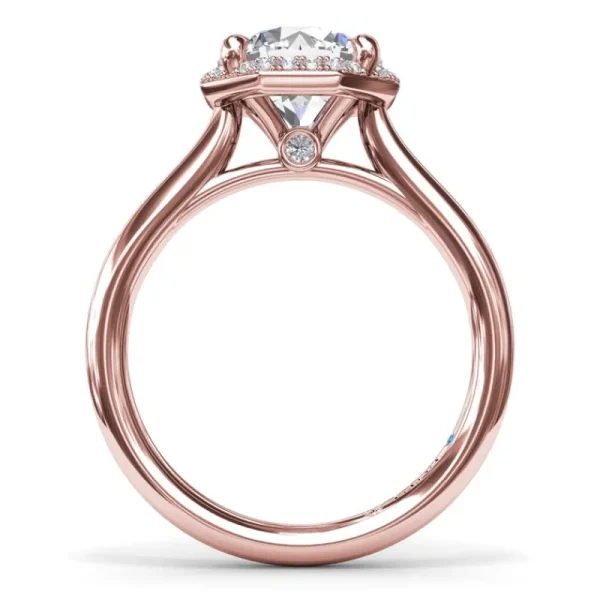 Discount Fana Octagon Halo Diamond Engagement Ring