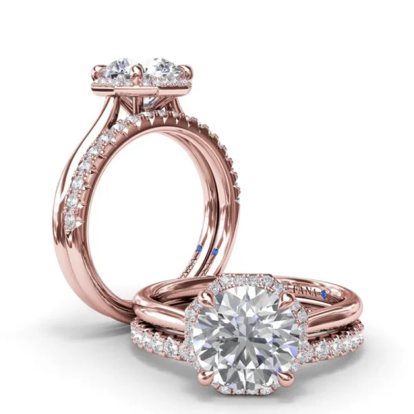 Discount Fana Octagon Halo Diamond Engagement Ring