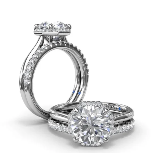 Discount Fana Octagon Halo Diamond Engagement Ring
