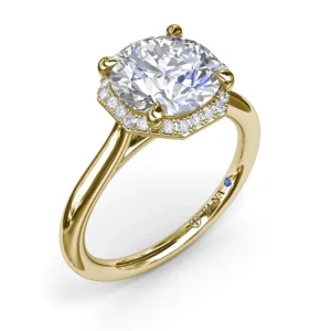 Discount Fana Octagon Halo Diamond Engagement Ring