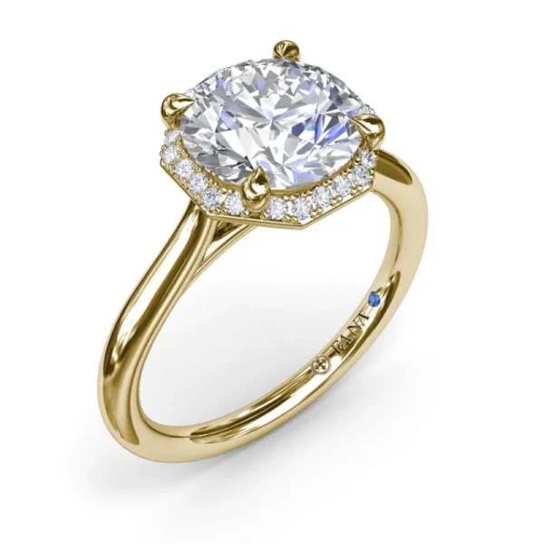 Discount Fana Octagon Halo Diamond Engagement Ring