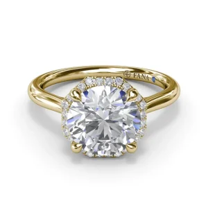 Discount Fana Octagon Halo Diamond Engagement Ring