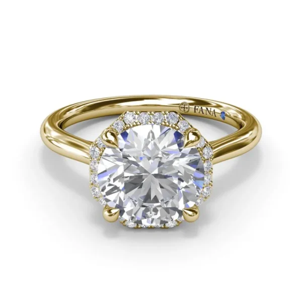 Discount Fana Octagon Halo Diamond Engagement Ring