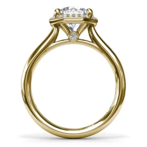 Discount Fana Octagon Halo Diamond Engagement Ring