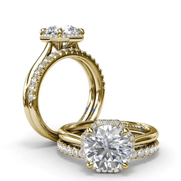 Discount Fana Octagon Halo Diamond Engagement Ring