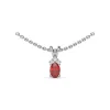 Outlet Fana Oval Ruby and Diamond Pendant