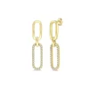 Fashion Kelley Collection Paperclip Diamond Earrings