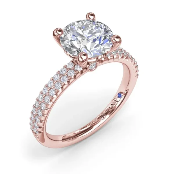 Clearance Fana Pavé Diamond Engagement Ring