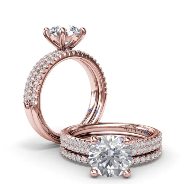 Clearance Fana Pavé Diamond Engagement Ring