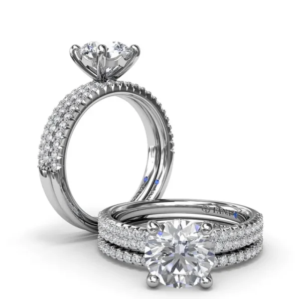 Clearance Fana Pavé Diamond Engagement Ring