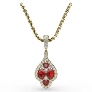 Discount Fana Precious Ruby and Diamond Pendant