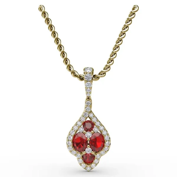 Discount Fana Precious Ruby and Diamond Pendant
