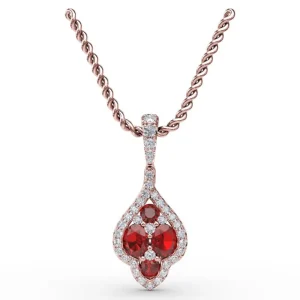 Discount Fana Precious Ruby and Diamond Pendant