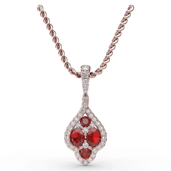 Discount Fana Precious Ruby and Diamond Pendant