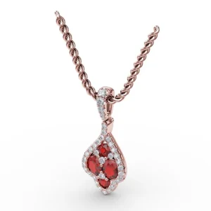 Discount Fana Precious Ruby and Diamond Pendant