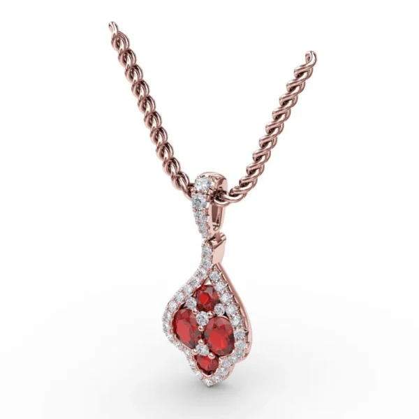 Discount Fana Precious Ruby and Diamond Pendant