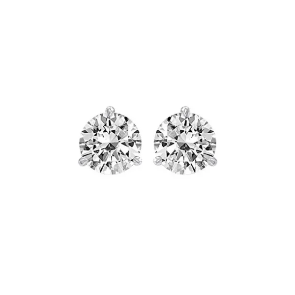 Hot Kelley Collection 3-Prong Martini Diamond Stud Earrings