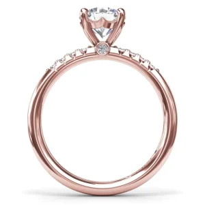 Clearance Fana Quarter Band Diamond Engagement Ring