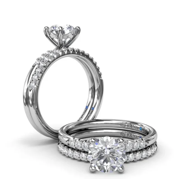Clearance Fana Quarter Band Diamond Engagement Ring