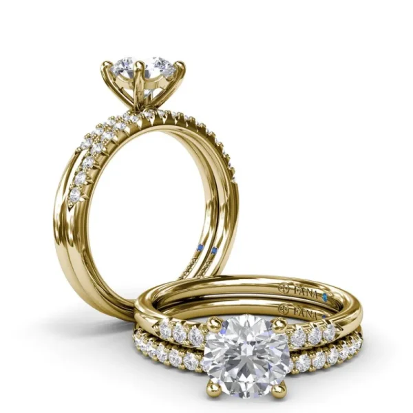 Clearance Fana Quarter Band Diamond Engagement Ring